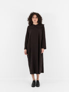 SCHA Dress with Collar in Bitter Chocolate at Worthwhile - shop product_category