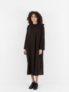 SCHA Dress with Collar in Bitter Chocolate - SCHA at Worthwhile
