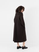 SCHA Dress with Collar in Bitter Chocolate - SCHA at Worthwhile