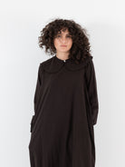 SCHA Dress with Collar in Bitter Chocolate - SCHA at Worthwhile
