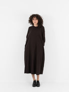 SCHA Dress with Collar in Bitter Chocolate - SCHA at Worthwhile