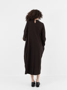 SCHA Dress with Collar in Bitter Chocolate - SCHA at Worthwhile
