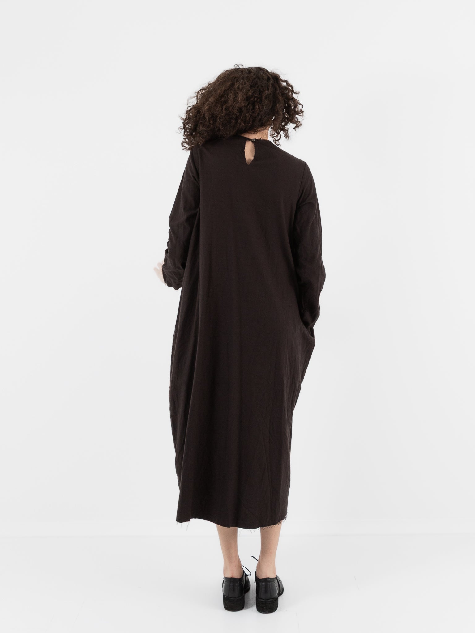 SCHA Dress with Collar in Bitter Chocolate - Worthwhile