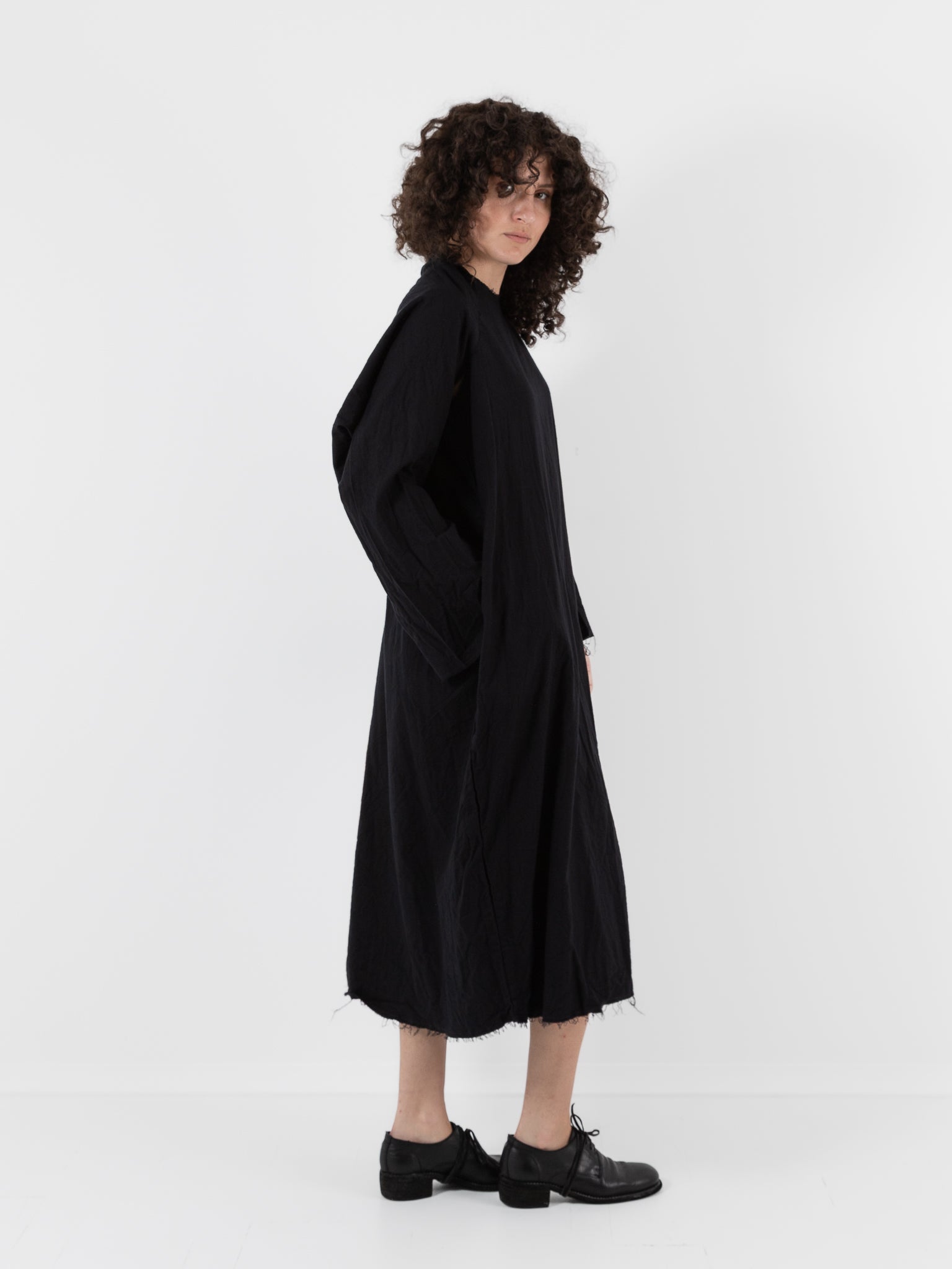 SCHA Dress with Sleeve Scarf in Black - Worthwhile