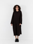 SCHA Dress with Sleeve Scarf in Bitter Chocolate - Worthwhile