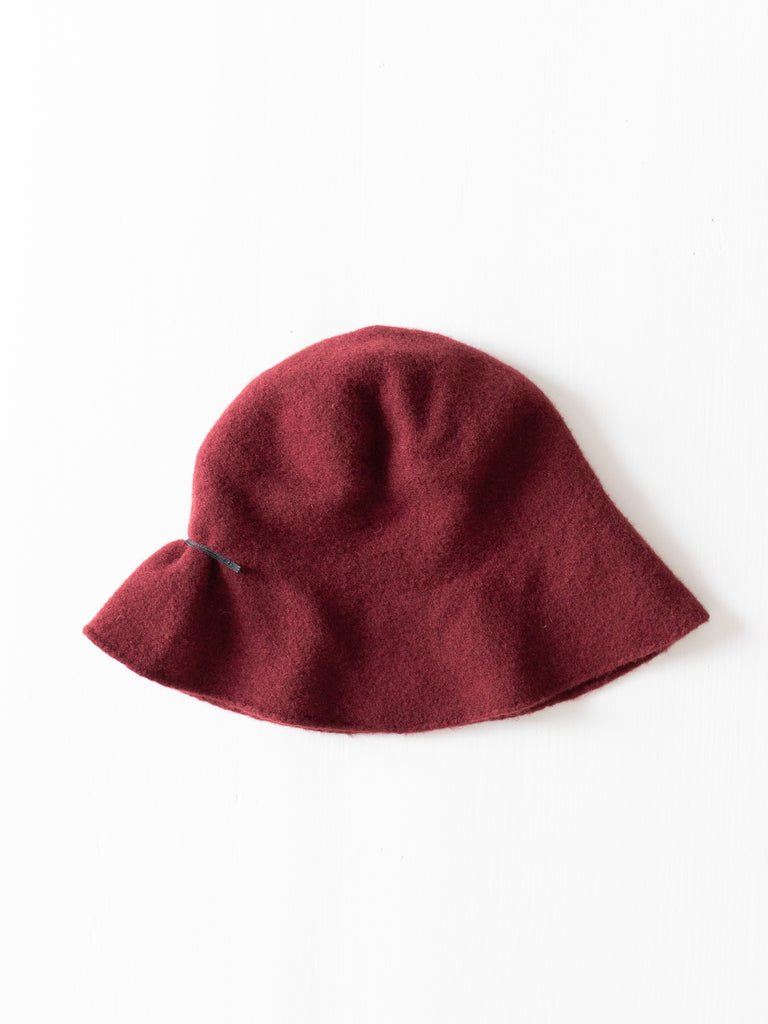 SCHA Soft Traveller Cloche Hat, Burgundy - Worthwhile