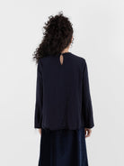 SCHA Long Sleeve Top in Navy - SCHA at Worthwhile - shop TOP