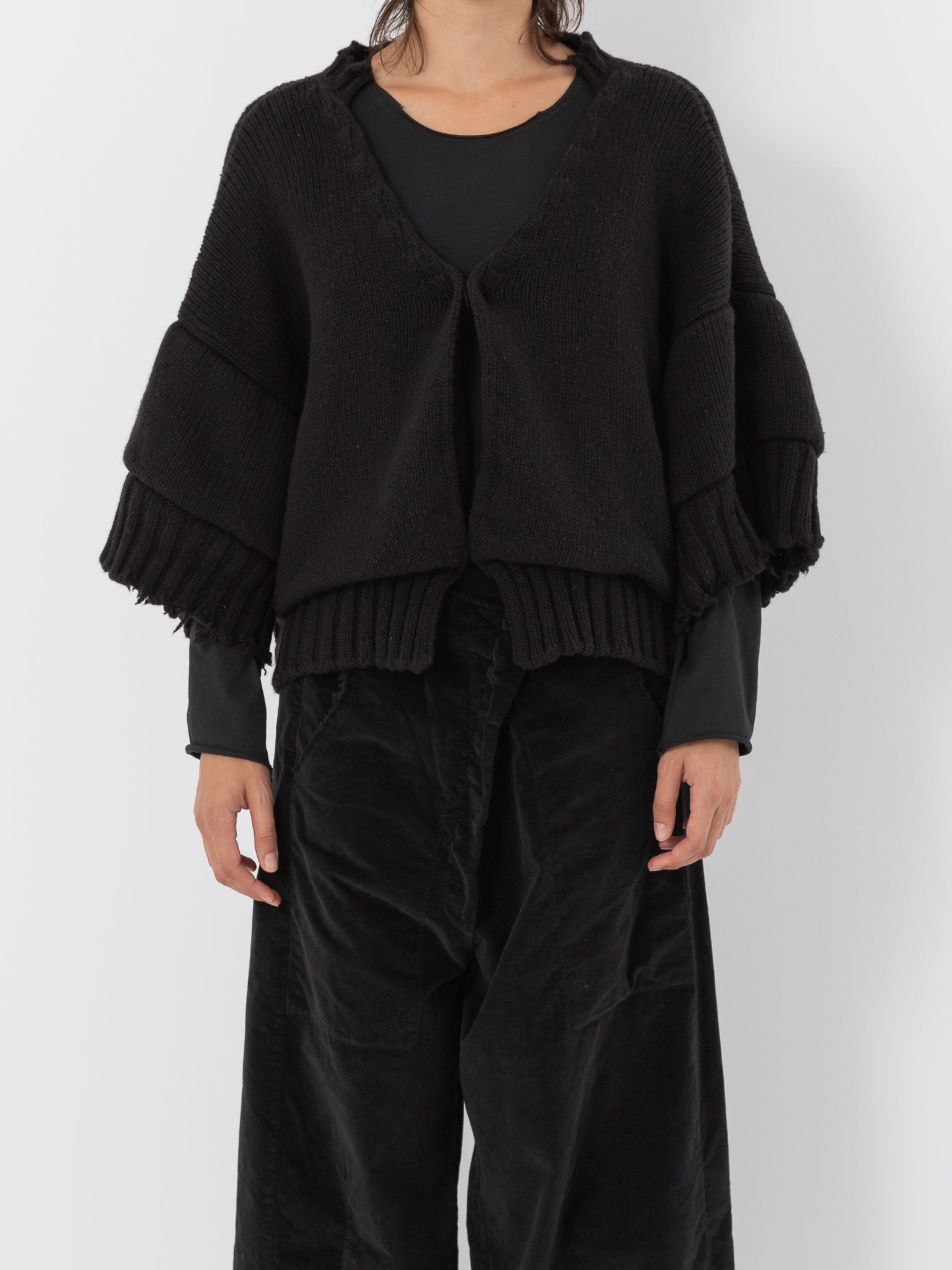 Serie Numerica Cropped Oversized Sweater - Worthwhile - SERIE NUMERICA