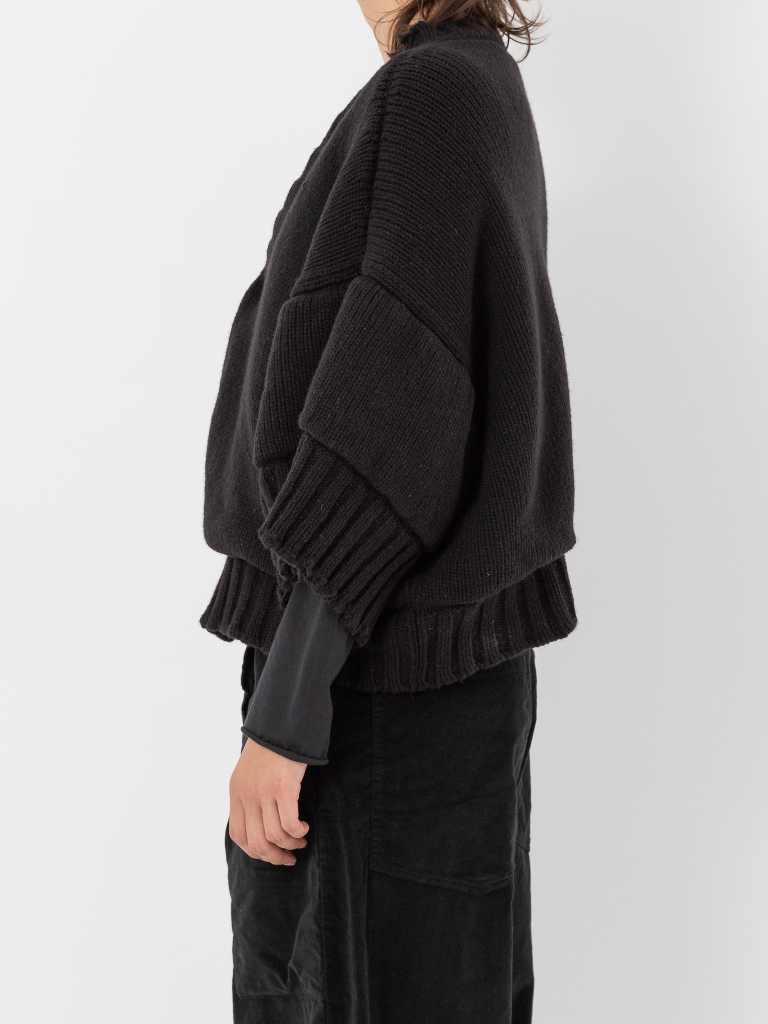 Serie Numerica Cropped Oversized Sweater - Worthwhile - SERIE NUMERICA