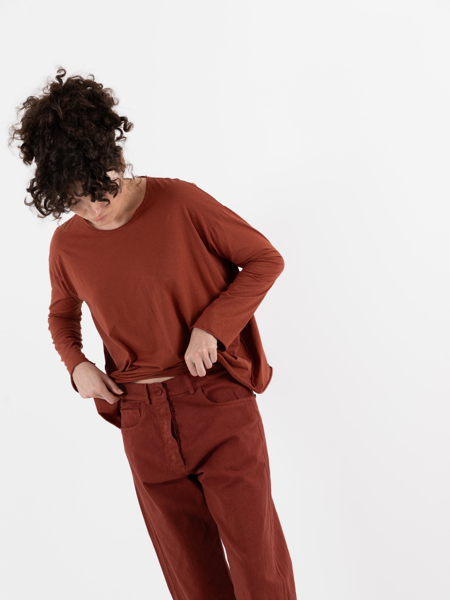 Serienumerica Boxy Tee in Amaranto - SERIE NUMERICA at Worthwhile