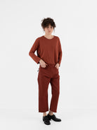 Serienumerica 5 Pocket Pant in Amaranto - SERIE NUMERICA at Worthwhile