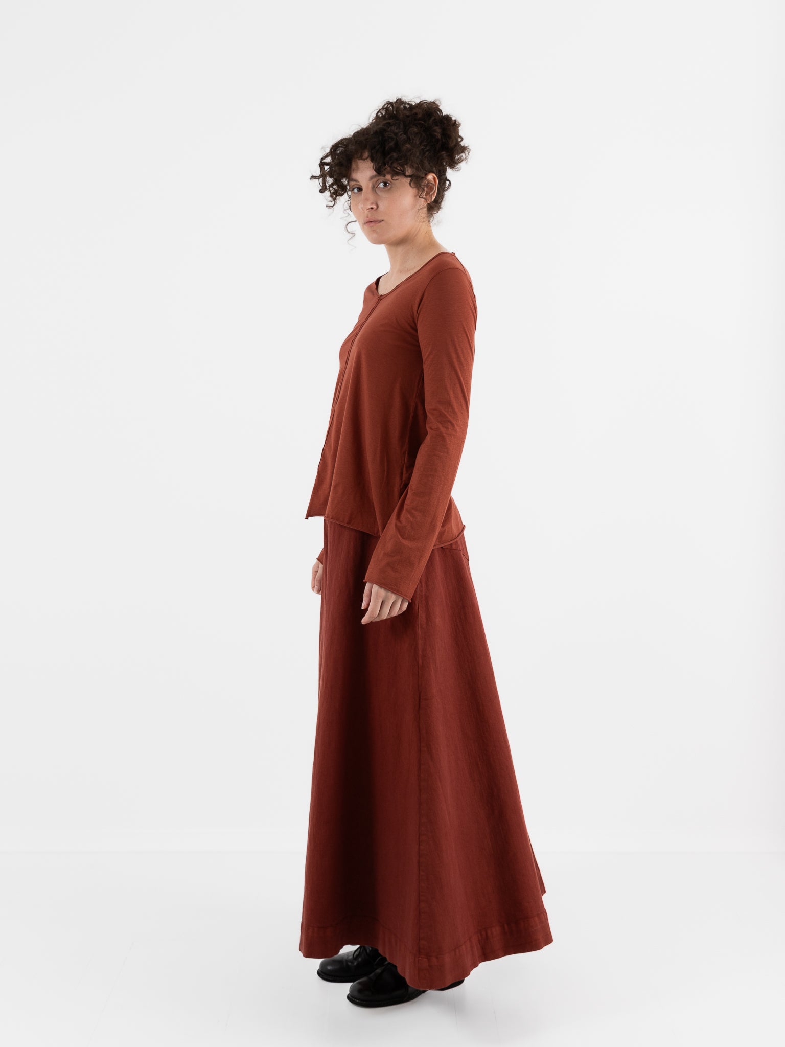 Serienumerica Asymmetrical Top in Amaranto - SERIE NUMERICA at Worthwhile