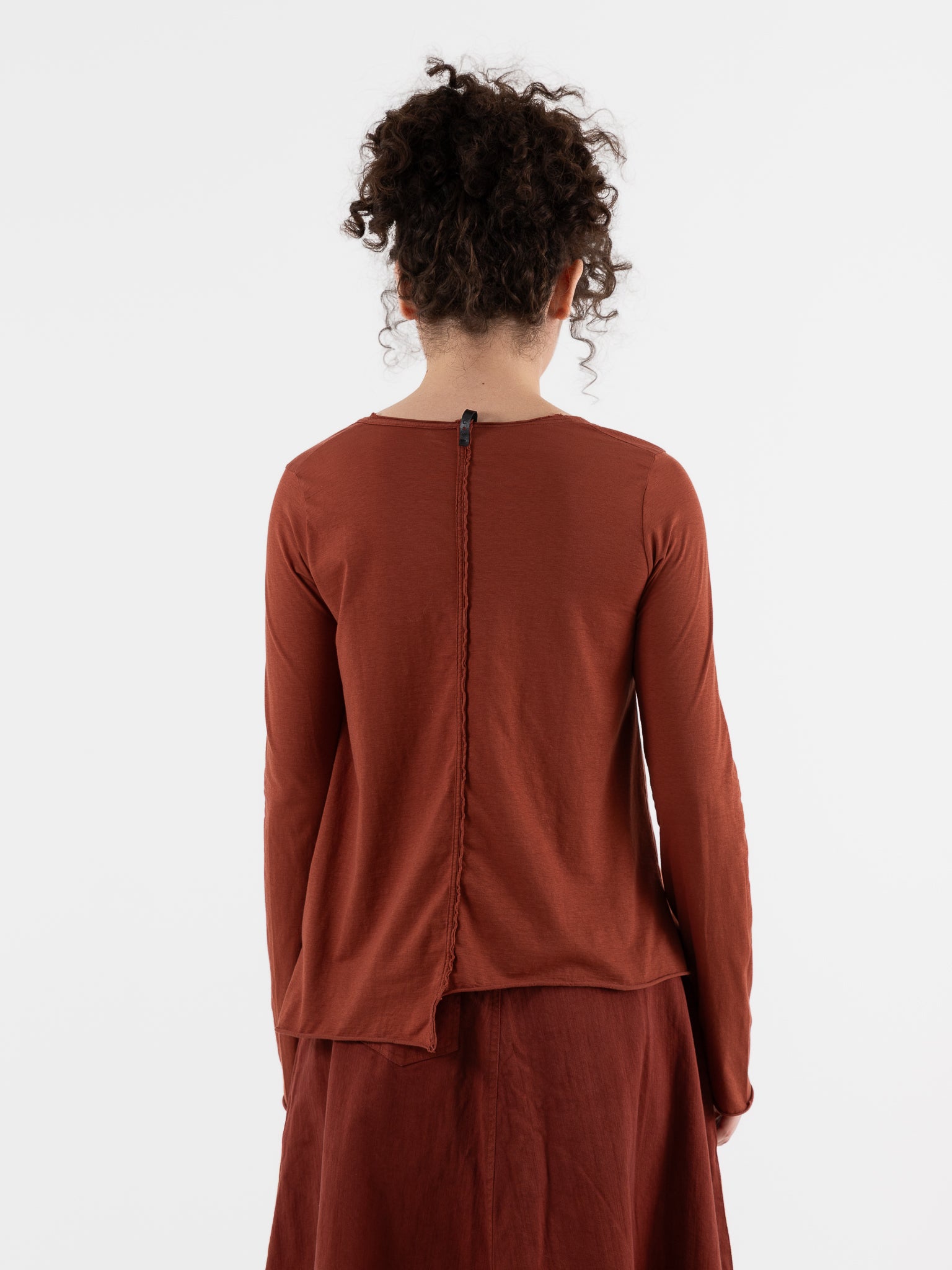 Serienumerica Asymmetrical Top in Amaranto - SERIE NUMERICA at Worthwhile