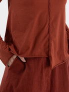 Serienumerica Asymmetrical Top in Amaranto - SERIE NUMERICA at Worthwhile