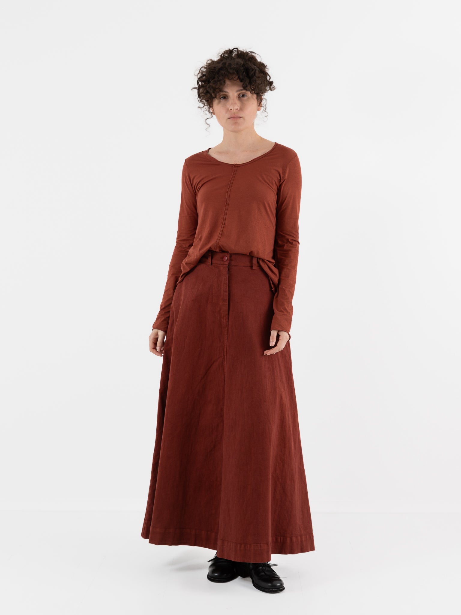 Serienumerica Skirt in Amaranto - SERIE NUMERICA at Worthwhile