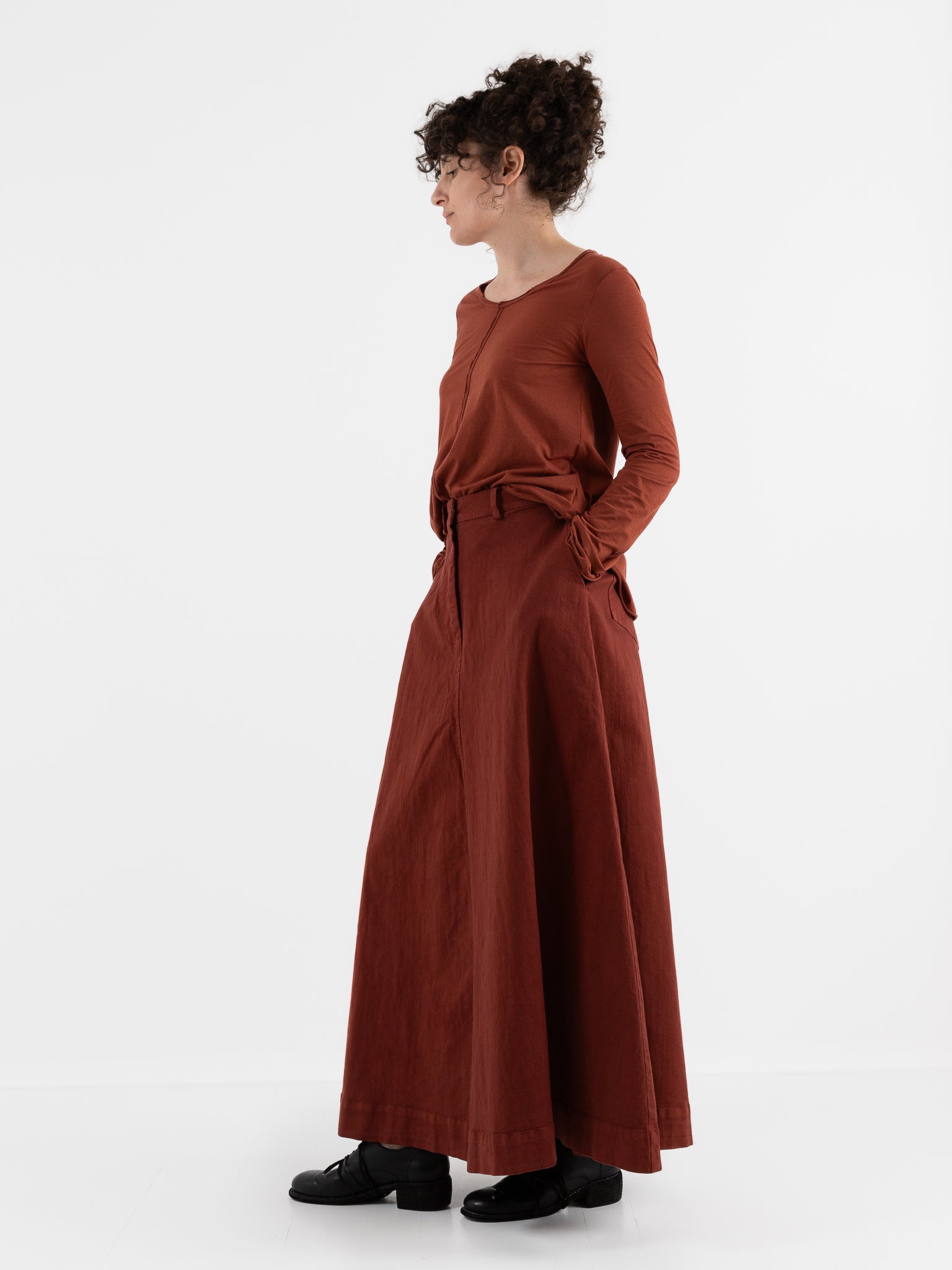 Serienumerica Skirt in Amaranto - SERIE NUMERICA at Worthwhile