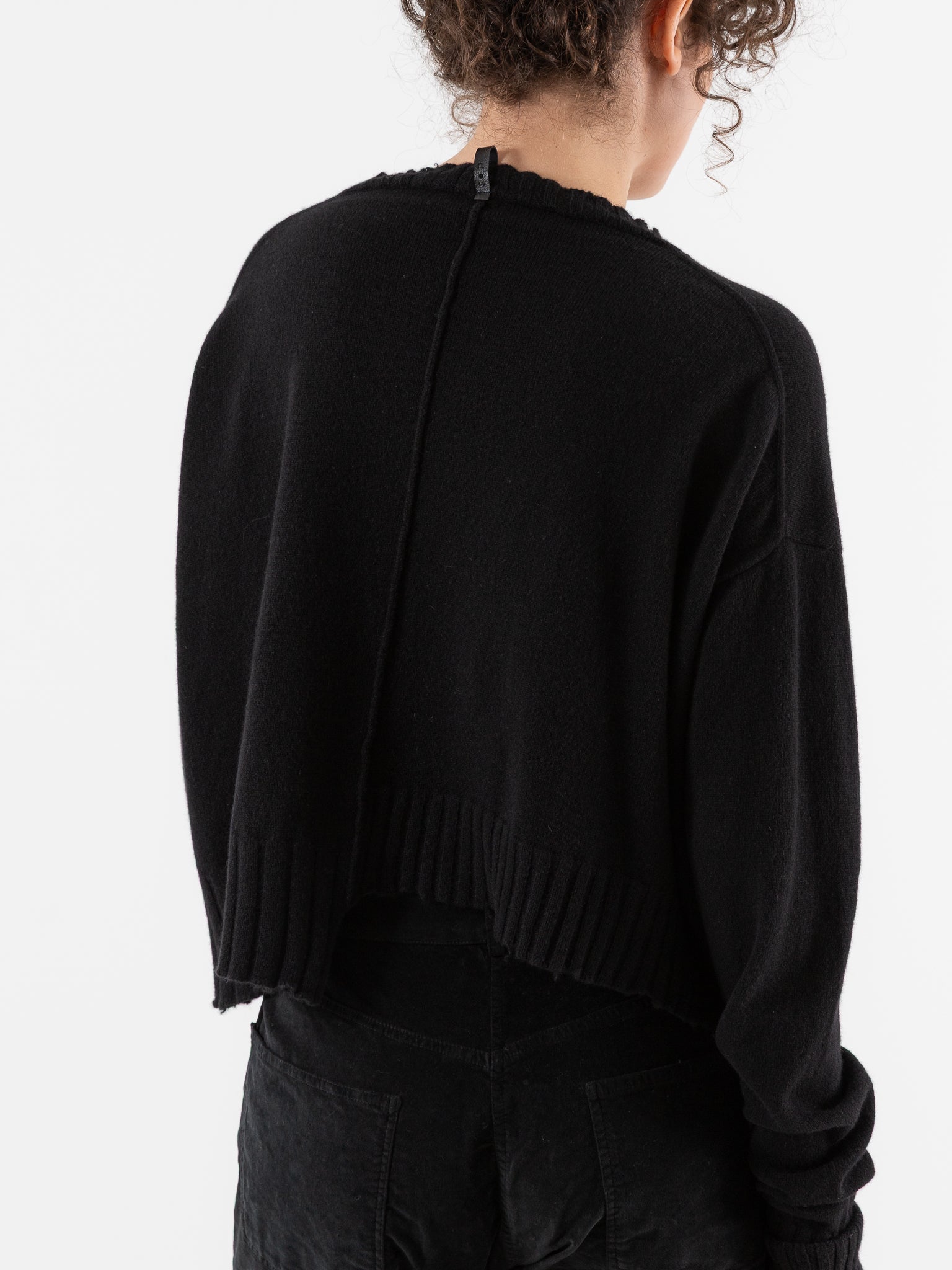 Serienumerica Cropped Sweater in Black - SERIE NUMERICA at Worthwhile