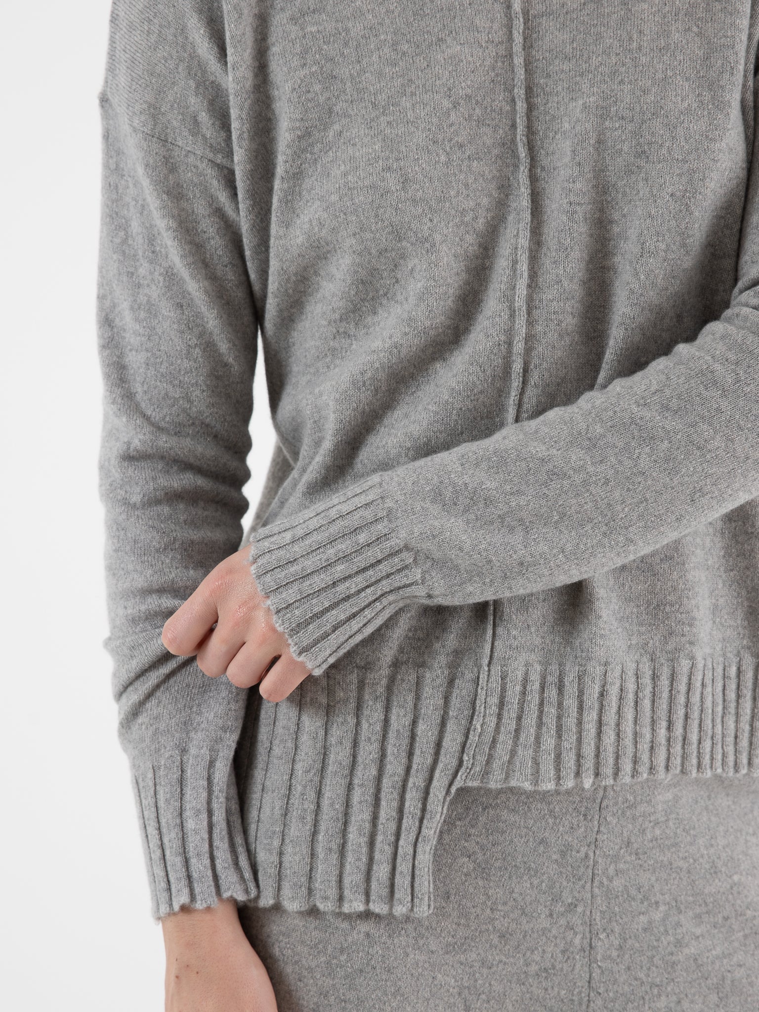 Serienumerica Boxy Sweater in Grey - SERIE NUMERICA at Worthwhile - shop SWEATER