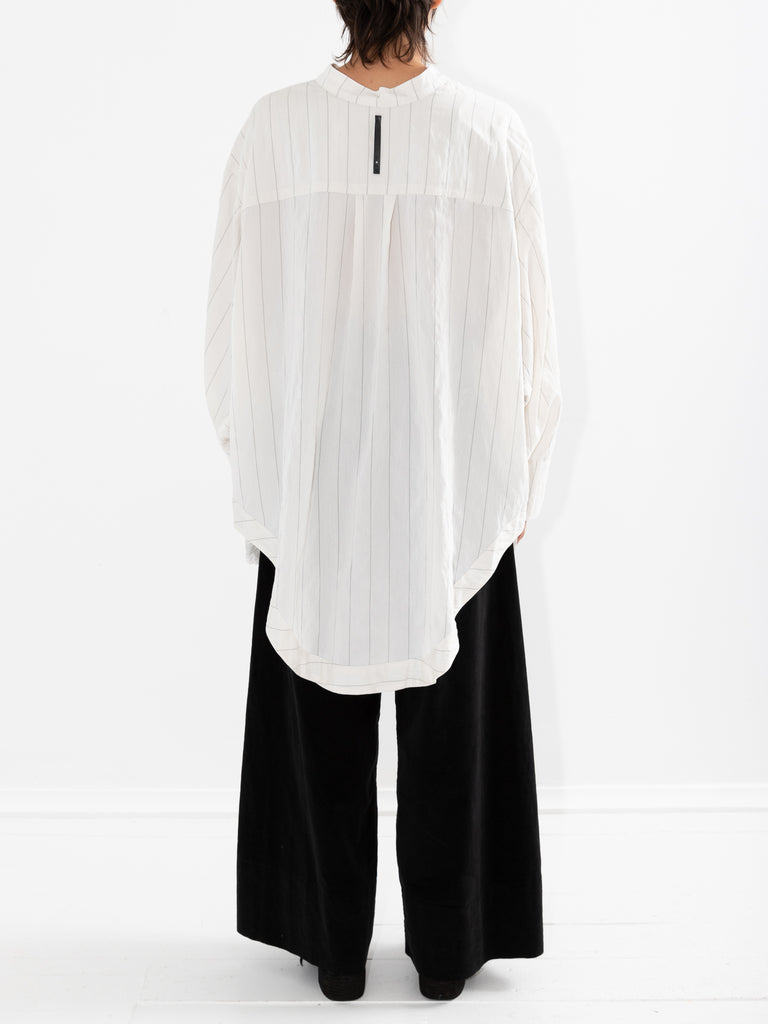 Serie Numerica Oversized Shirt, White Stripe - Worthwhile