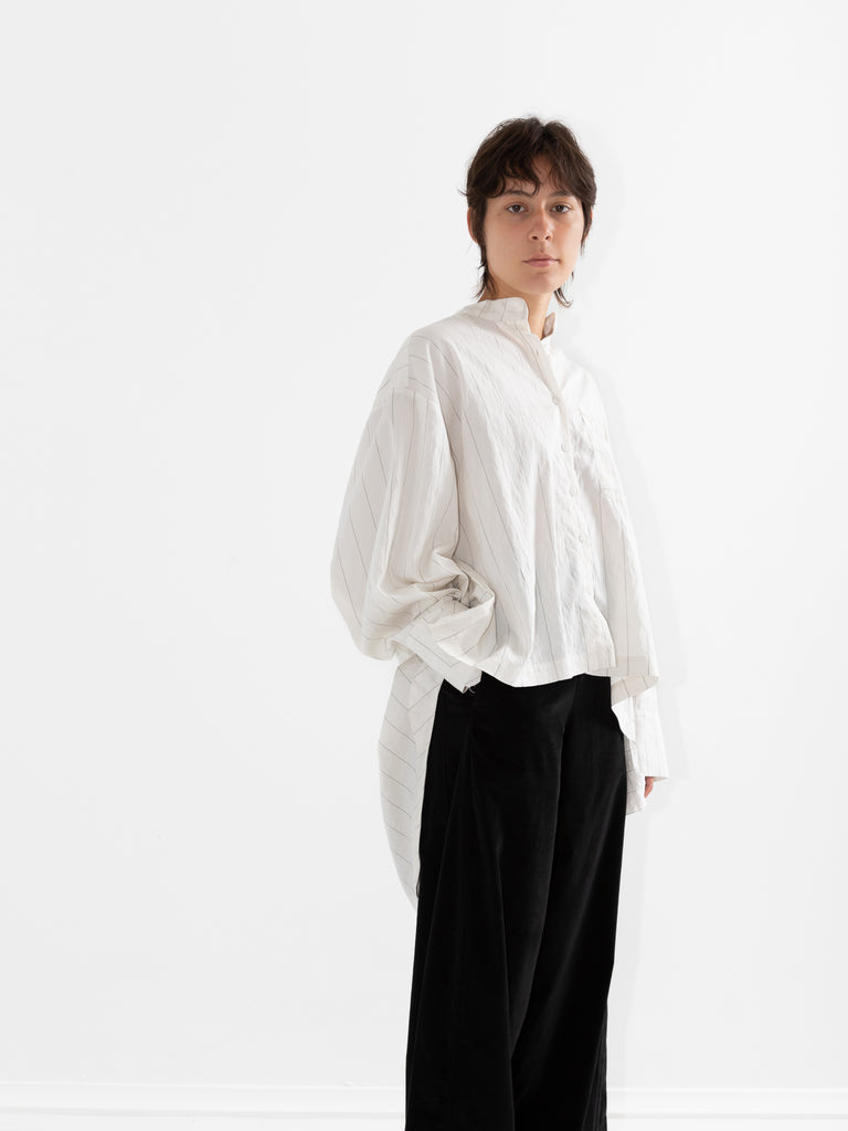 Serie Numerica Oversized Shirt, White Stripe - Worthwhile