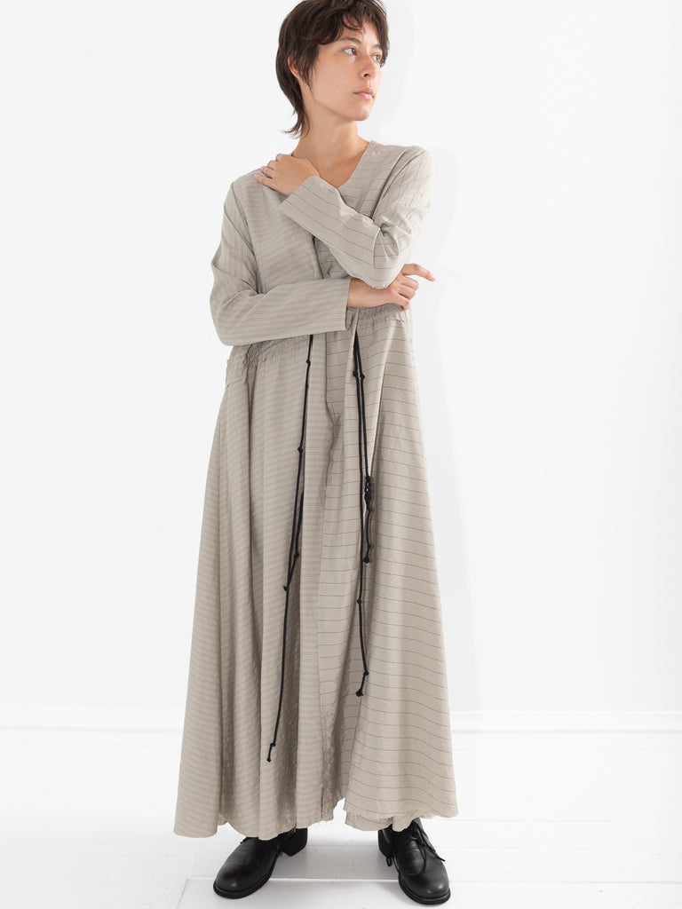 Serie Numerica Boxy Dress, Grey Stripe - Worthwhile