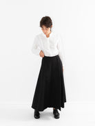 Serie Numerica Doubled Wool Skirt, Black - Worthwhile