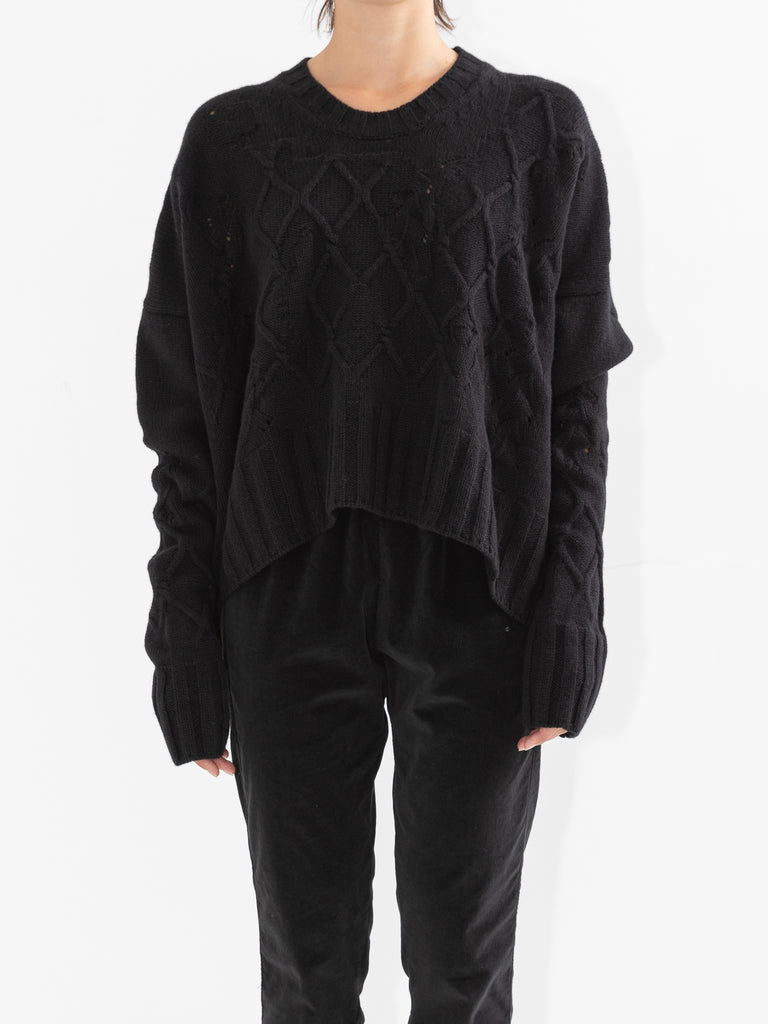 Serie Numerica Boxy Sweater, Black - Worthwhile