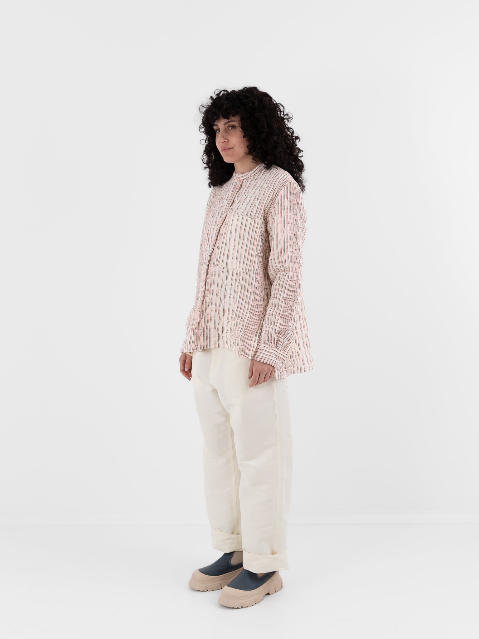Sofie D'Hoore Bela Shirt in Red Stripe - SOFIE D'HOORE at Worthwhile - shop TOP