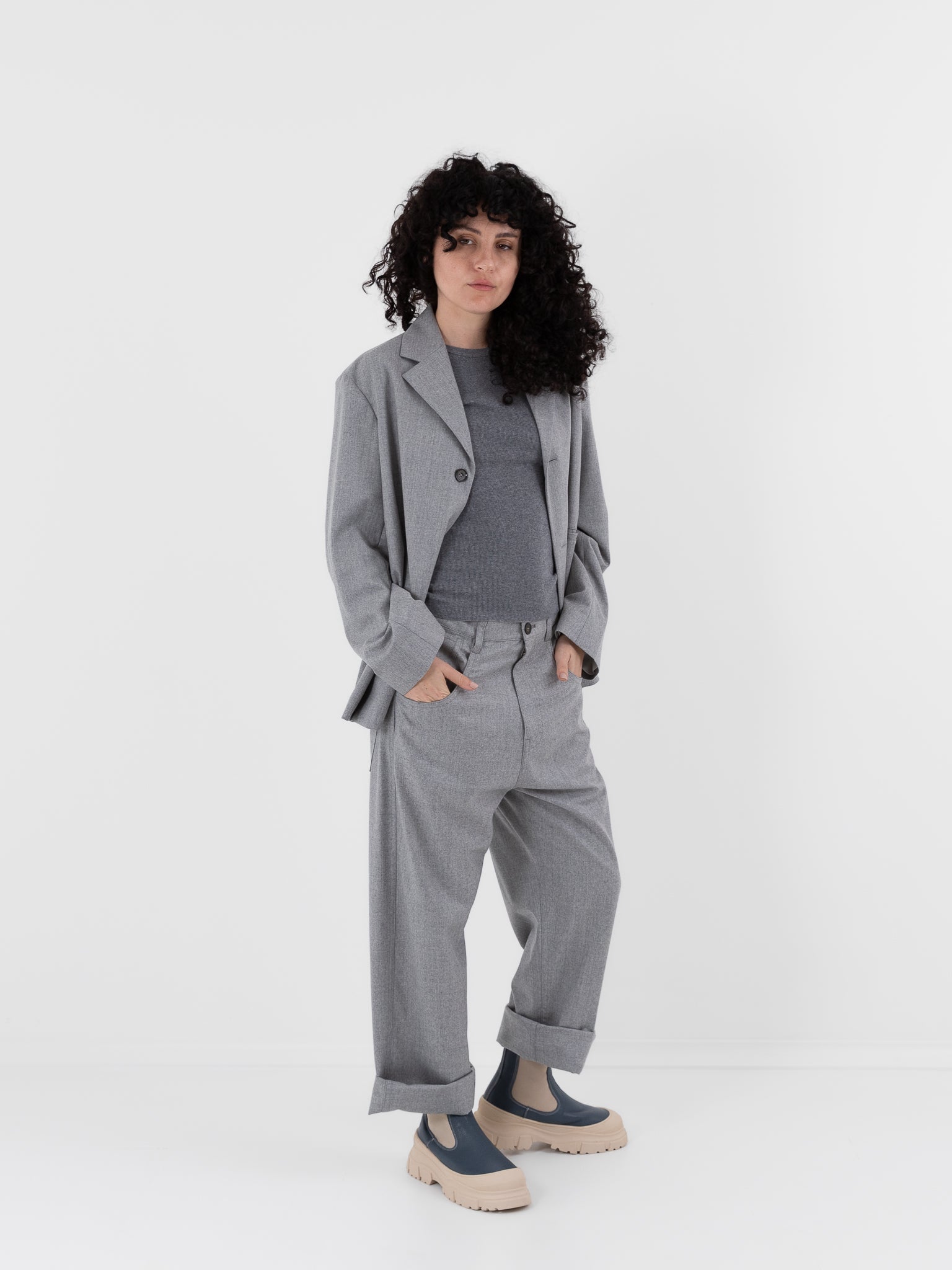 Sofie D'Hoore Cyrano Blazer in Silver Melange - SOFIE D'HOORE at Worthwhile - shop JACKET