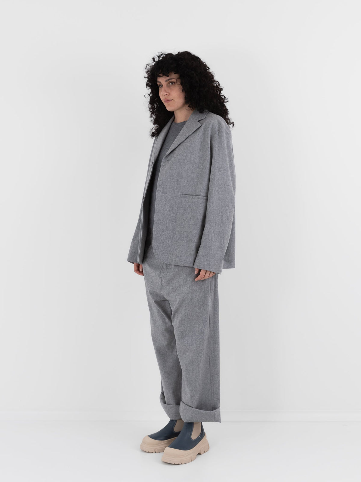 Sofie D'Hoore Cyrano Blazer in Silver Melange - SOFIE D'HOORE at Worthwhile - shop JACKET