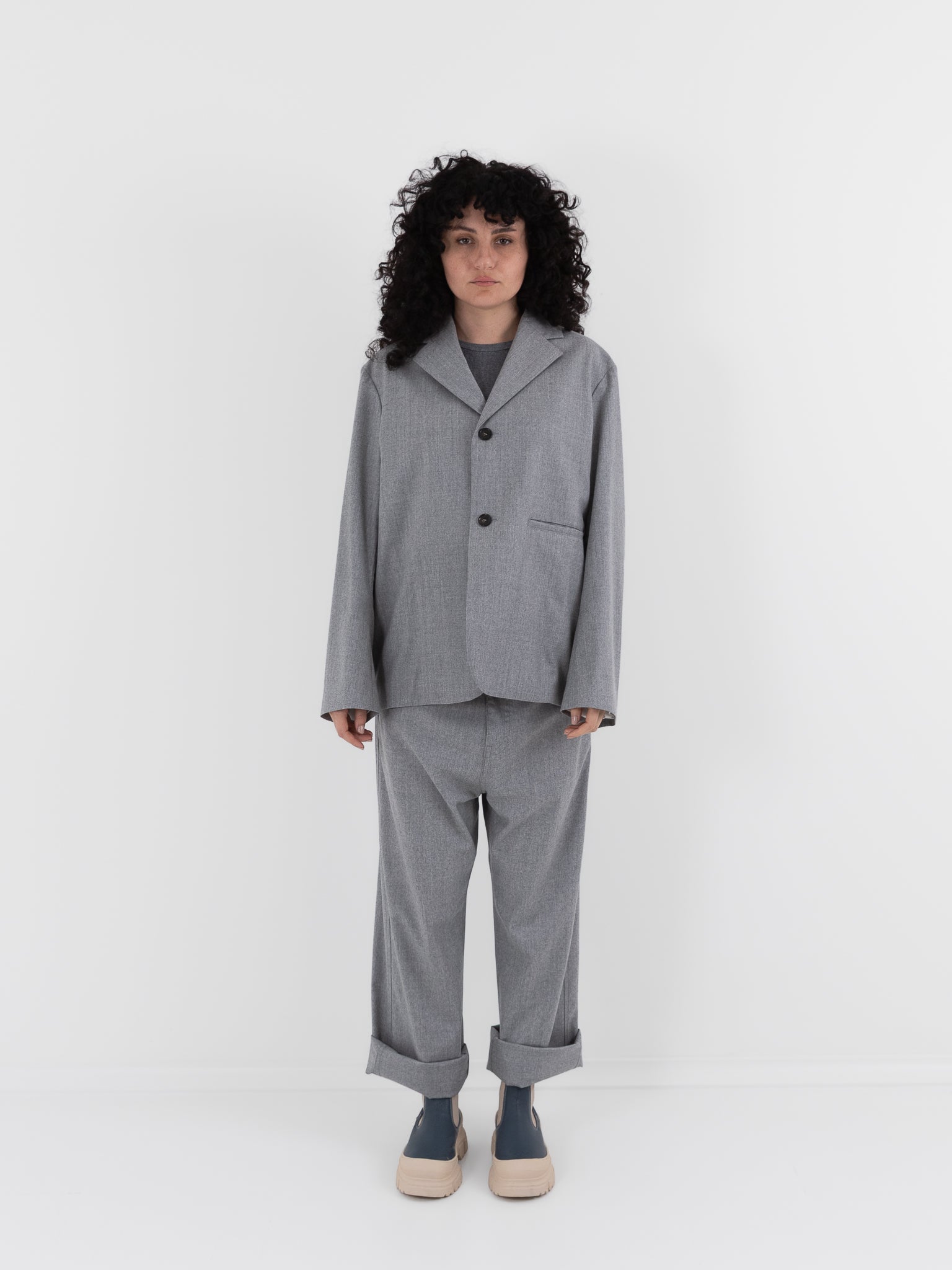 Sofie D'Hoore Cyrano Blazer in Silver Melange - SOFIE D'HOORE at Worthwhile - shop JACKET