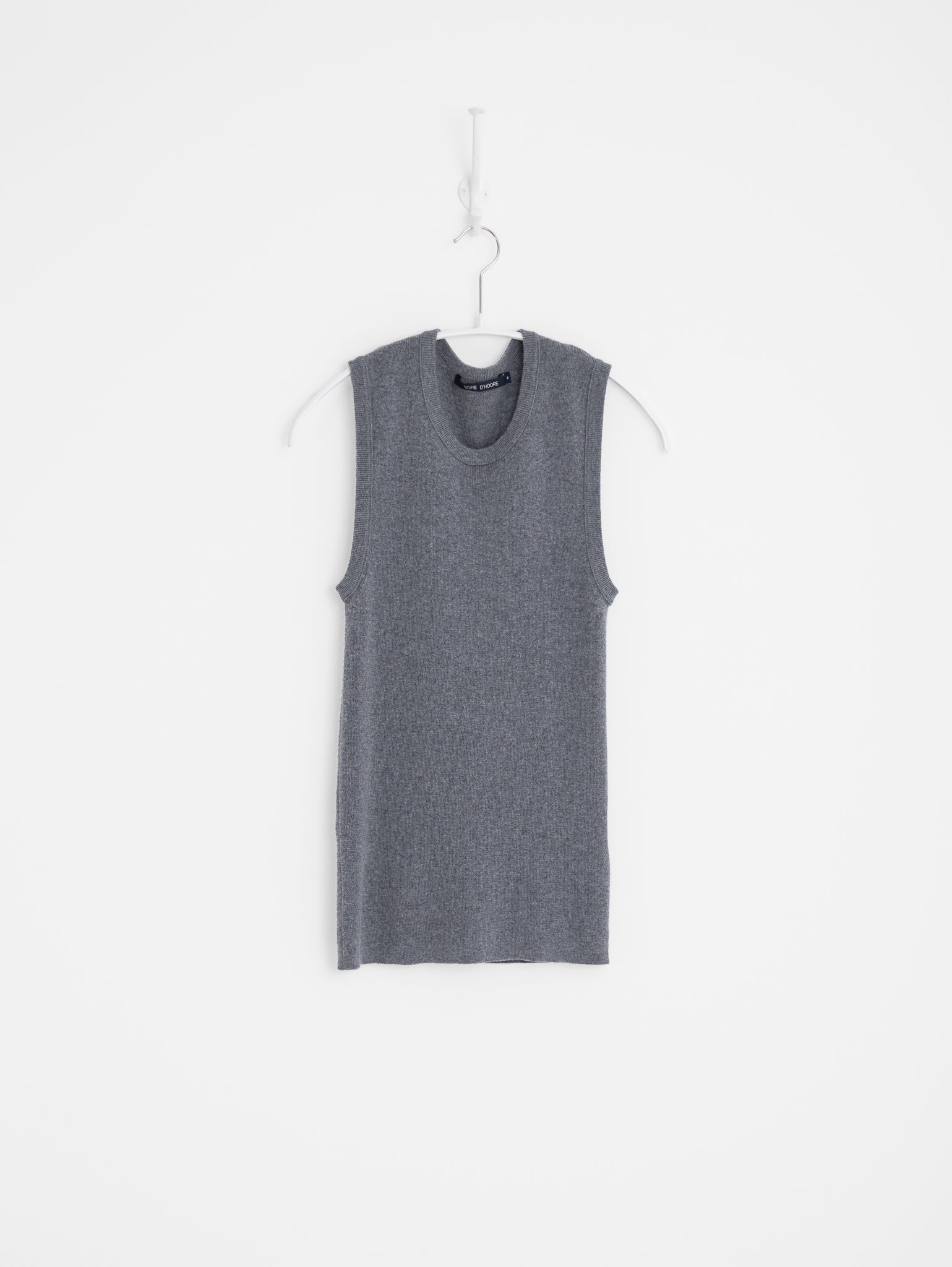 Sofie D'Hoore Maddy Rib Top in Grey Melange - SOFIE D'HOORE at Worthwhile - shop TOP