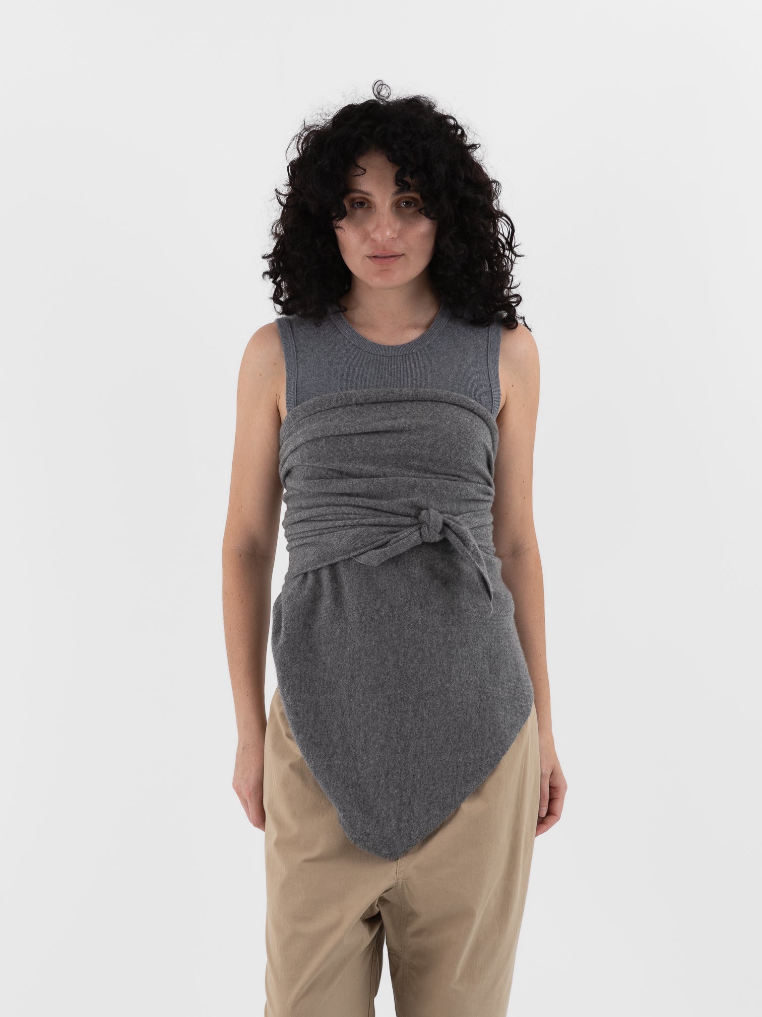 Sofie D'Hoore Maddy Rib Top in Grey Melange - SOFIE D'HOORE at Worthwhile - shop TOP
