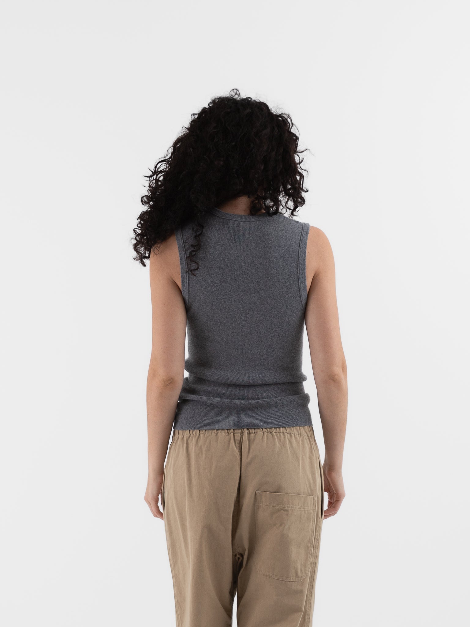 Sofie D'Hoore Maddy Rib Top in Grey Melange - SOFIE D'HOORE at Worthwhile - shop TOP
