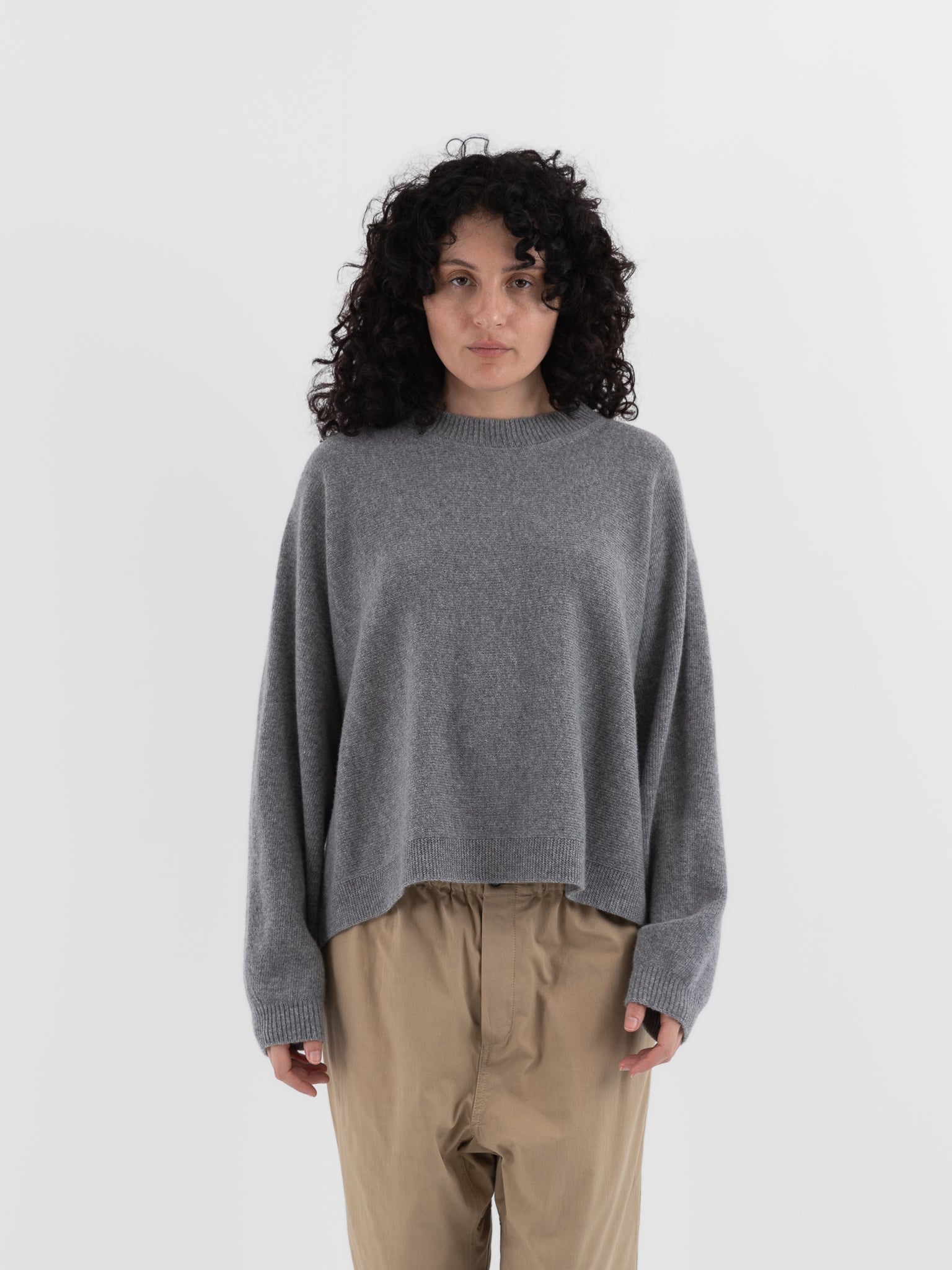 Sofie D'Hoore Maui Oversized Pullover in Grey Melange - SOFIE D'HOORE at Worthwhile - shop SWEATER
