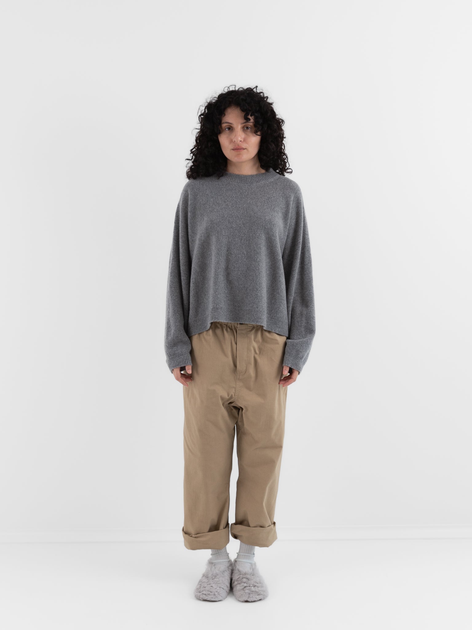 Sofie D'Hoore Maui Oversized Pullover in Grey Melange - SOFIE D'HOORE at Worthwhile - shop SWEATER