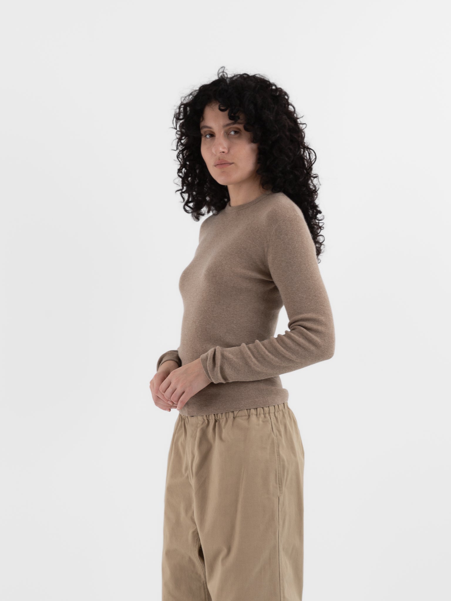 Sofie D'Hoore Minerva Rib Pullover in Desert - SOFIE D'HOORE at Worthwhile - shop SWEATER