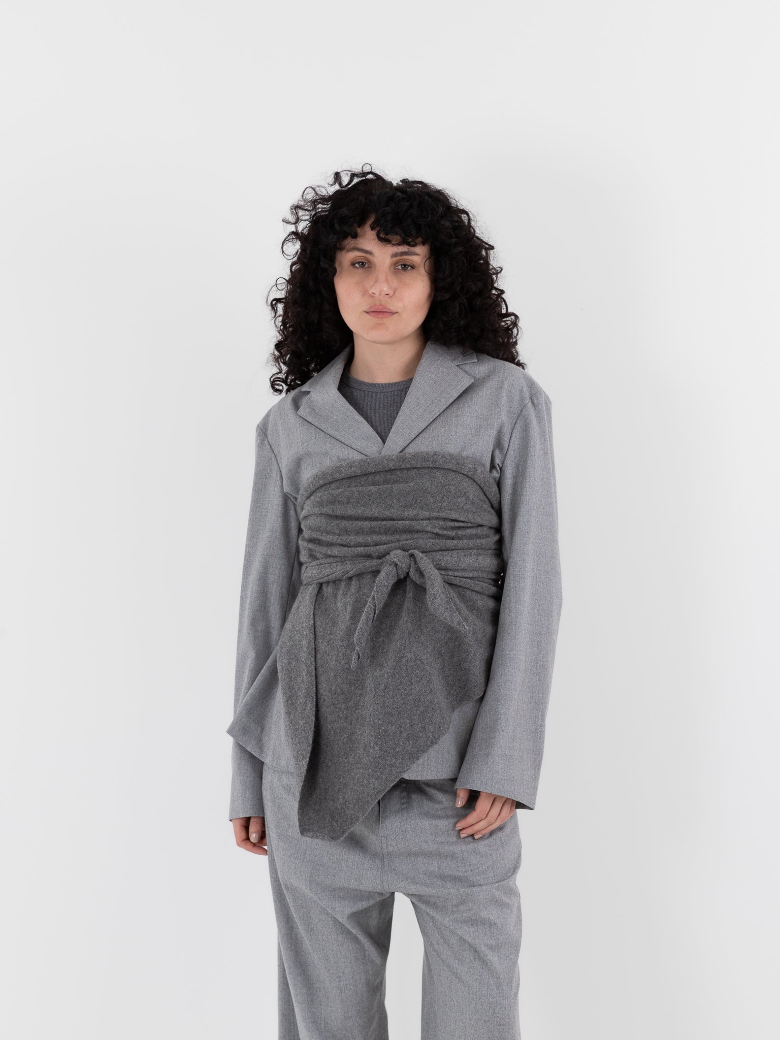 Sofie D'Hoore Monk Triangular Scarf in Metal Melange - SOFIE D'HOORE at Worthwhile - shop SCARF