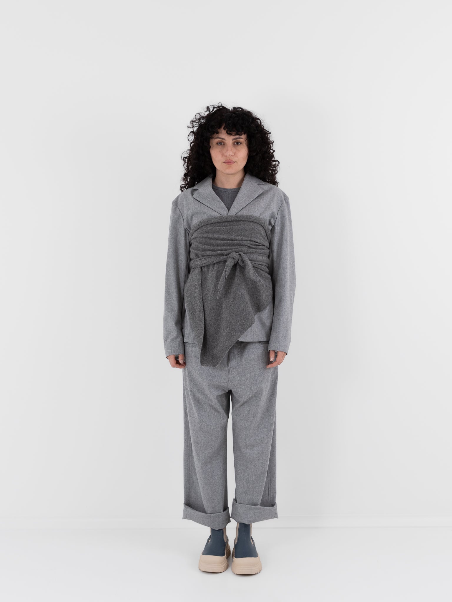 Sofie D'Hoore Monk Triangular Scarf in Metal Melange - SOFIE D'HOORE at Worthwhile - shop SCARF