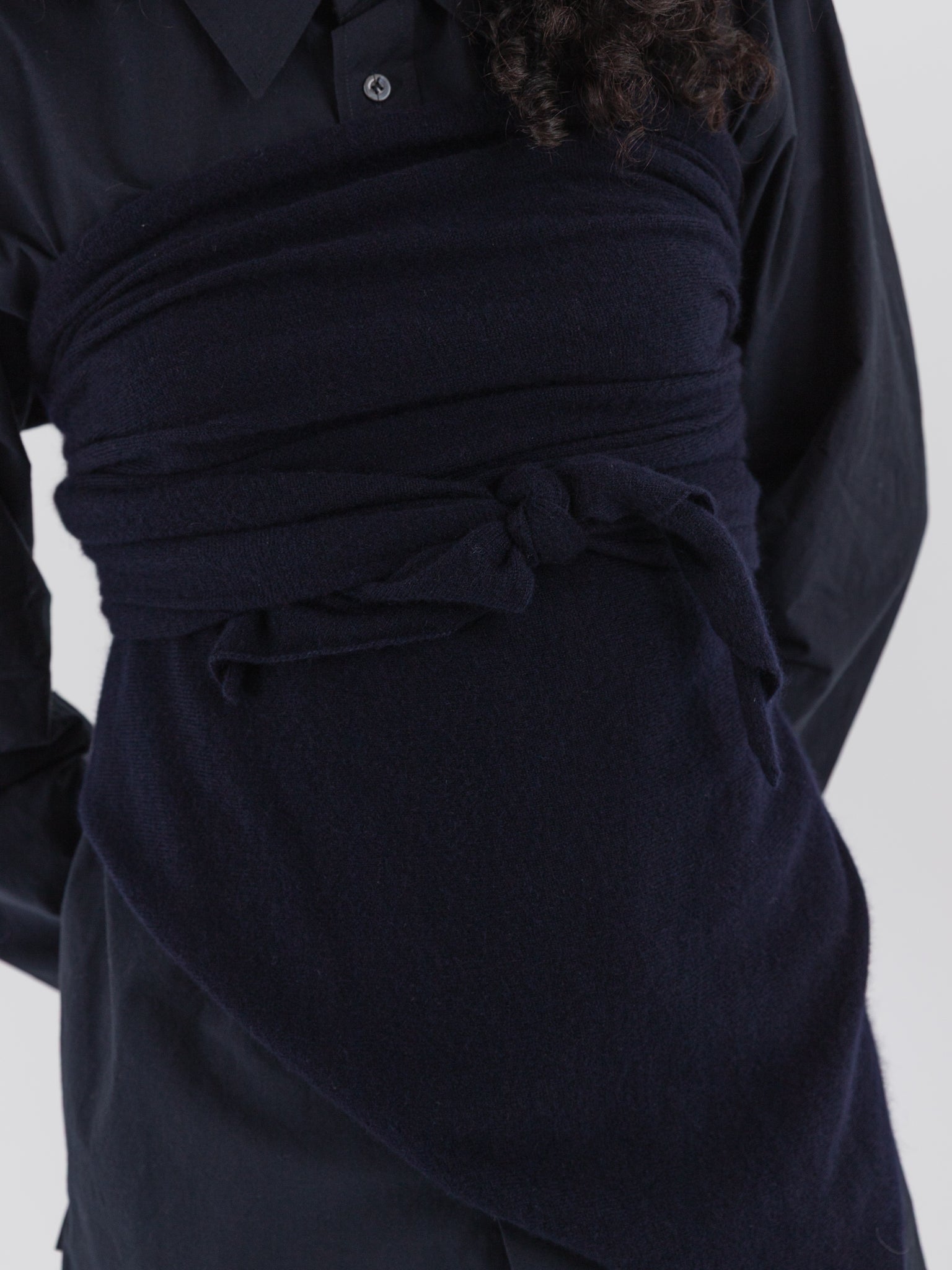 Sofie D'Hoore Monk Triangular Scarf in Midnight - SOFIE D'HOORE at Worthwhile - shop SCARF