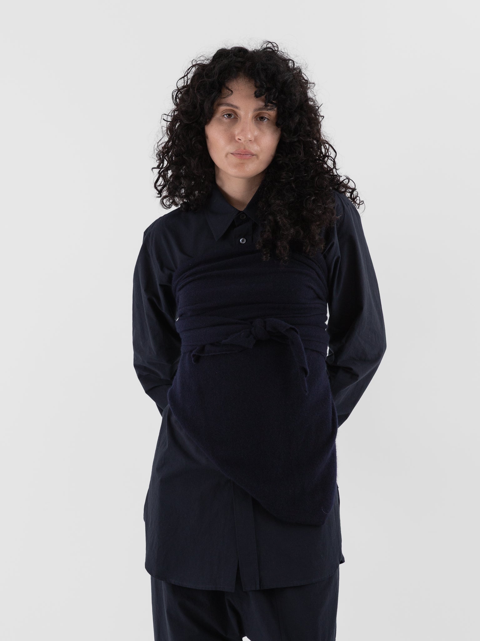Sofie D'Hoore Monk Triangular Scarf in Midnight - SOFIE D'HOORE at Worthwhile - shop SCARF