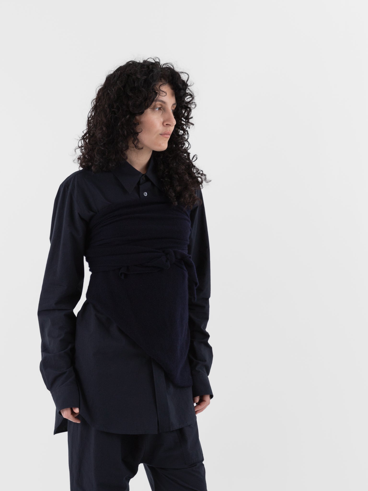 Sofie D'Hoore Monk Triangular Scarf in Midnight - SOFIE D'HOORE at Worthwhile - shop SCARF