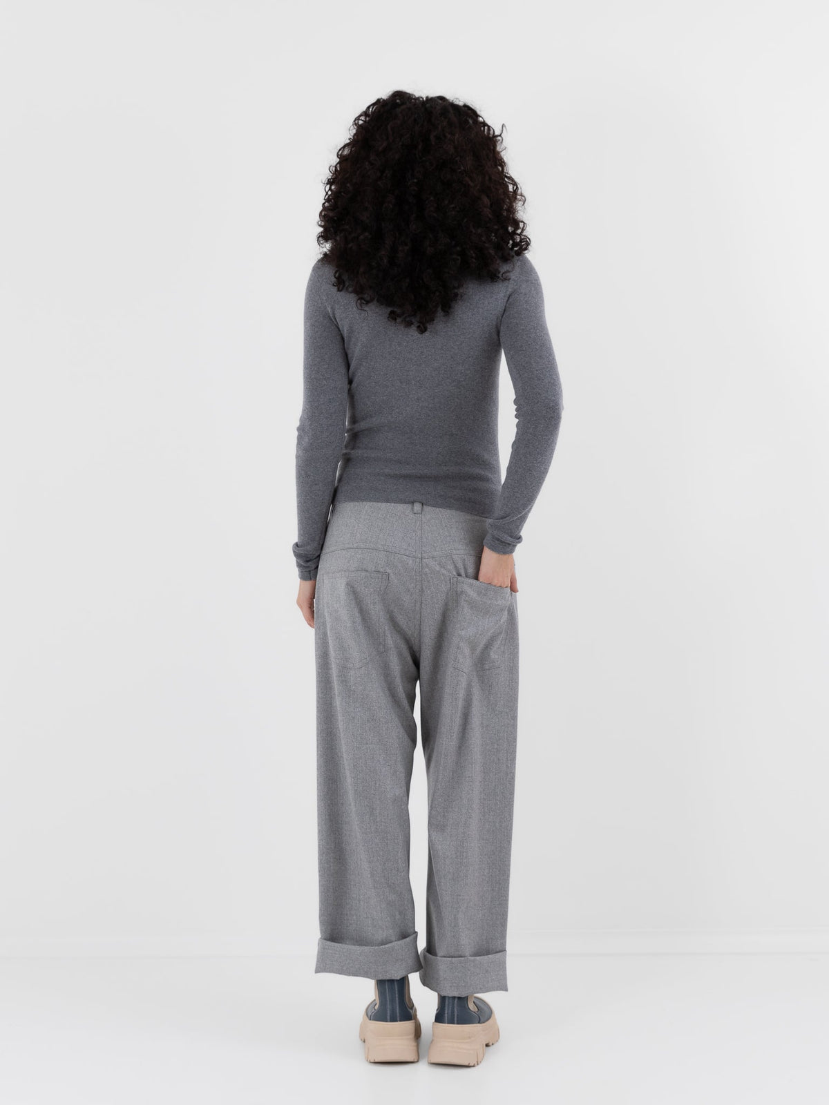 Sofie D'Hoore Phill Pant in Silver Melange - SOFIE D'HOORE at Worthwhile - shop PANT