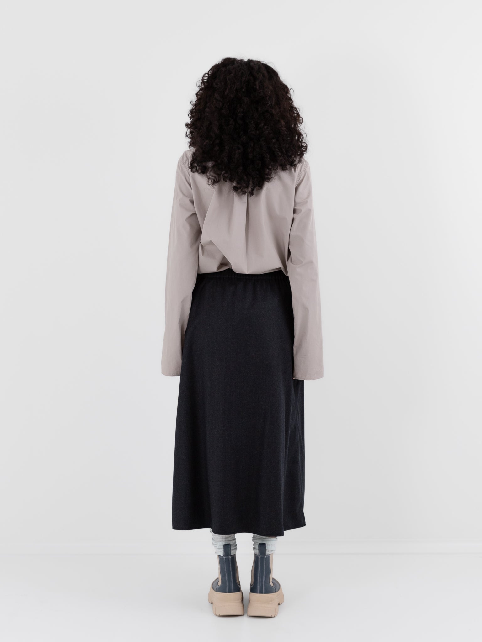 Sofie D'Hoore Synne Skirt in Charcoal Melange - SOFIE D'HOORE at Worthwhile - shop SKIRT