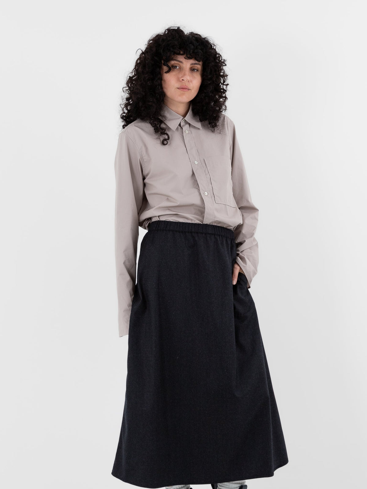 Sofie D'Hoore Synne Skirt in Charcoal Melange - SOFIE D'HOORE at Worthwhile - shop SKIRT