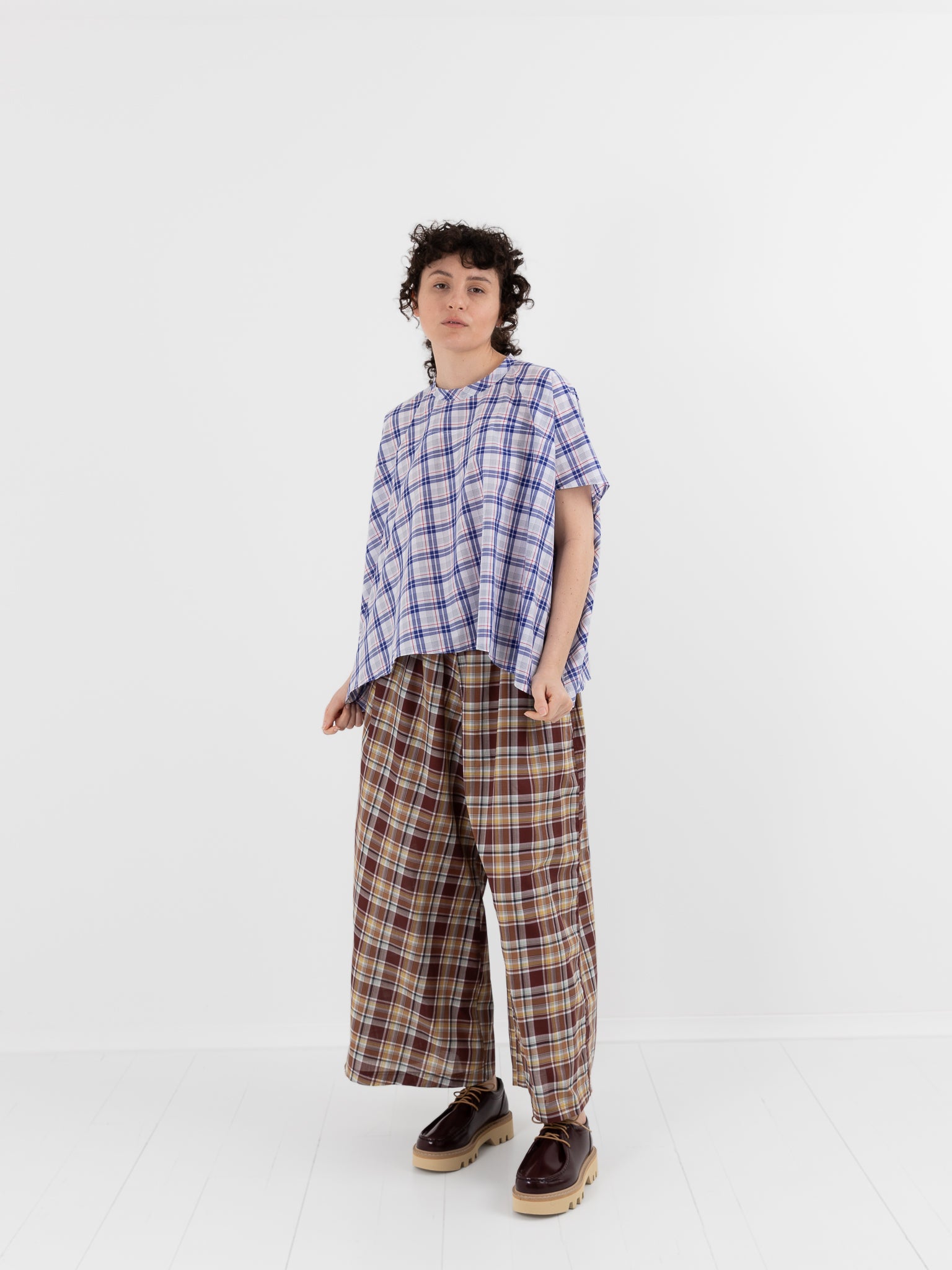 Sofie D'Hoore Parana Pant in Toffee Check - SOFIE D'HOORE at Worthwhile - shop PANT