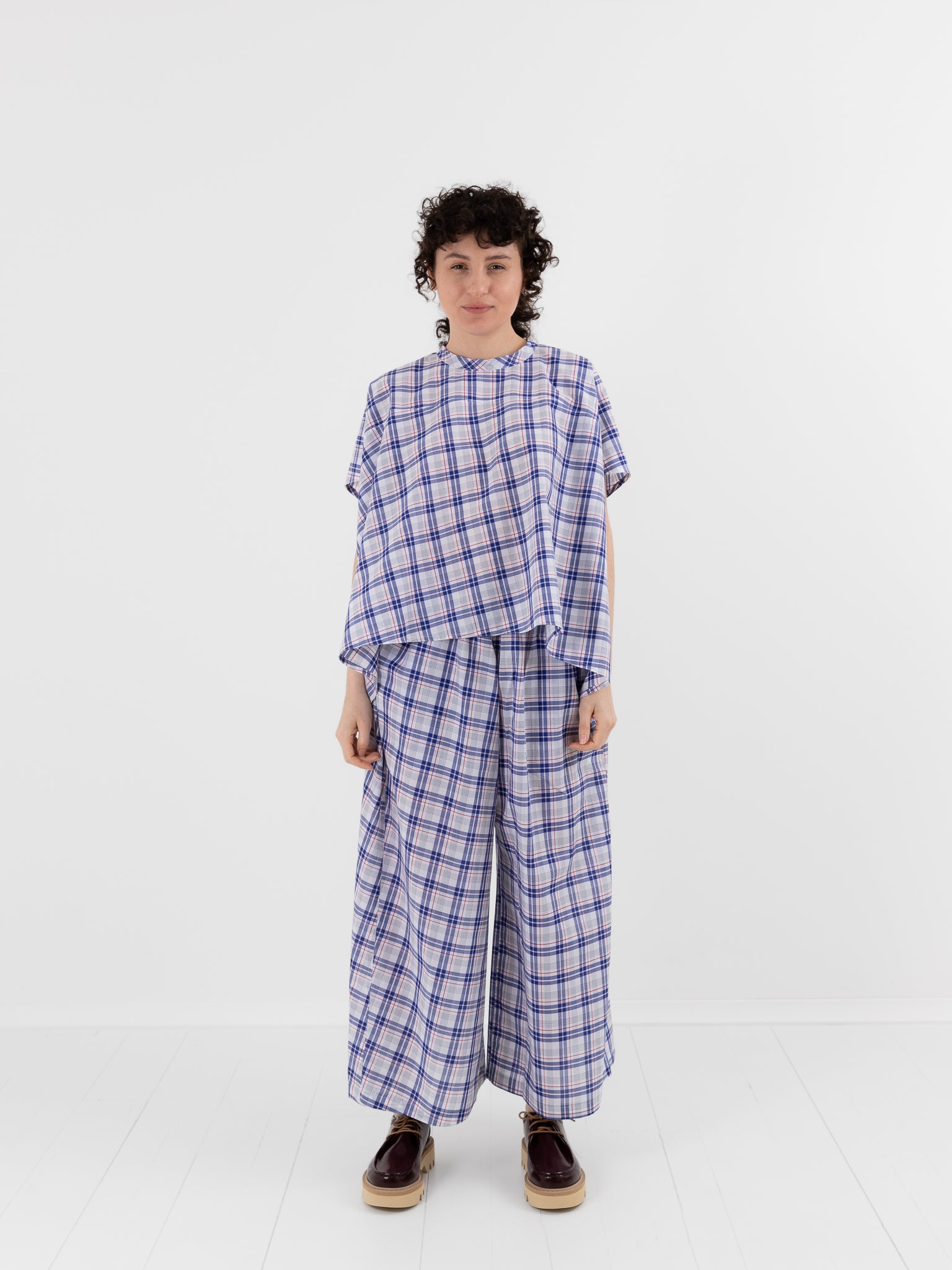 Sofie D'Hoore Parana Pant in Royal Check - SOFIE D'HOORE at Worthwhile - shop PANT