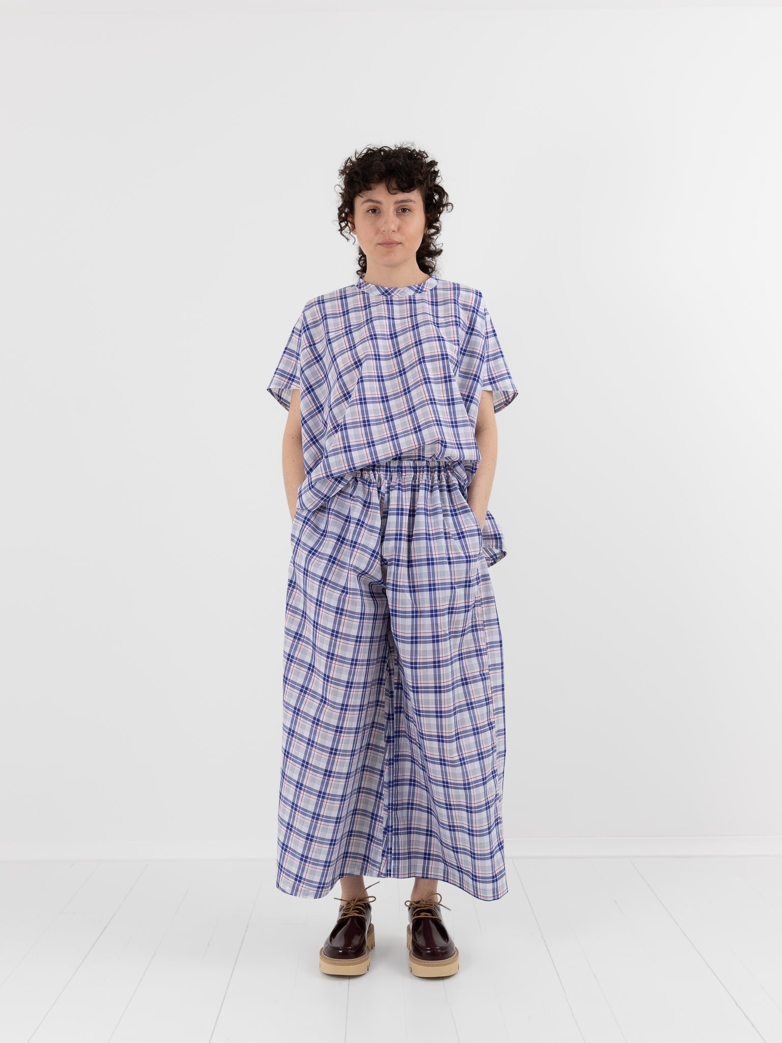 Sofie D'Hoore Parana Pant in Royal Check - SOFIE D'HOORE at Worthwhile - shop PANT