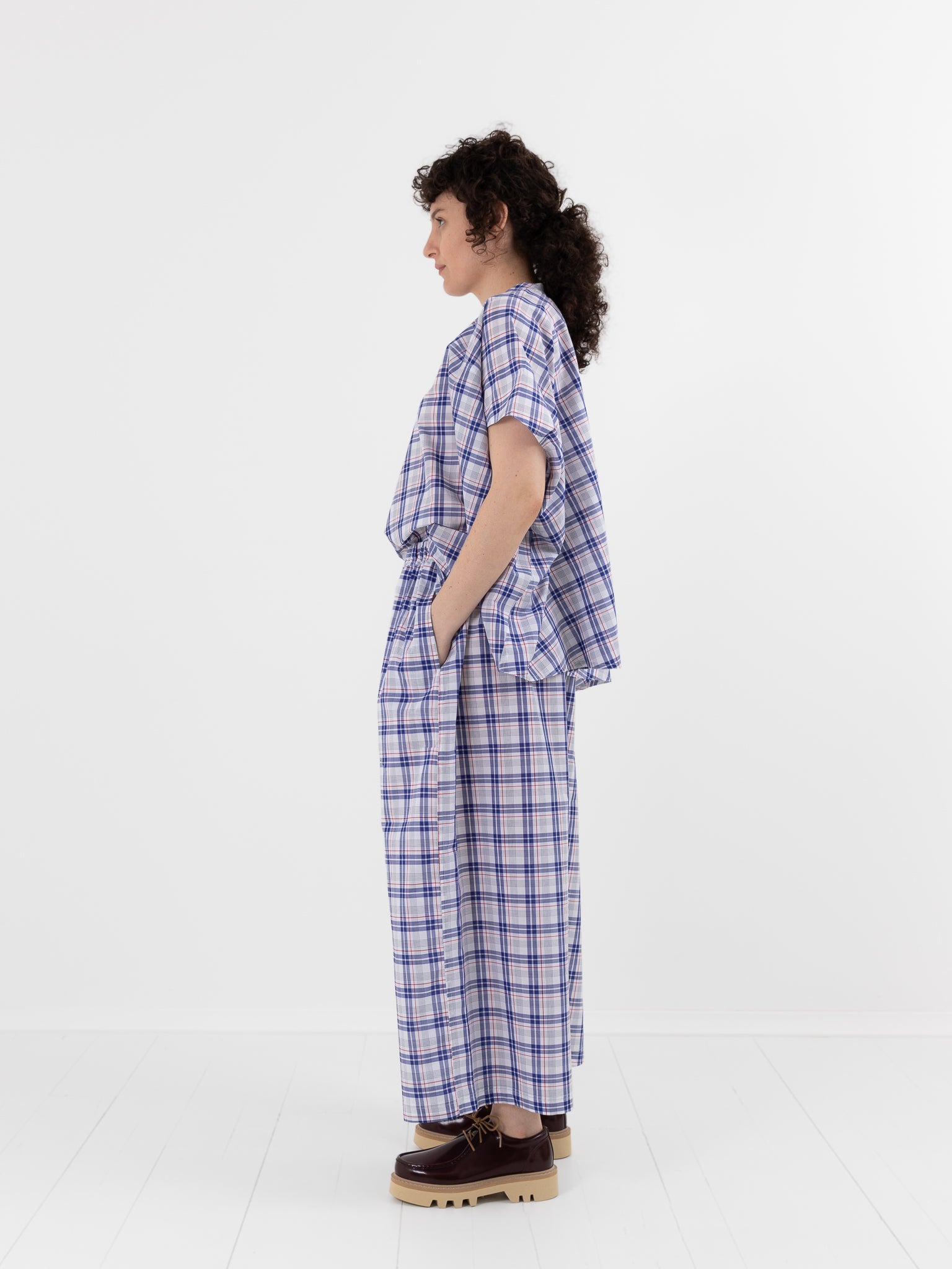 Sofie D'Hoore Parana Pant in Royal Check - SOFIE D'HOORE at Worthwhile - shop PANT