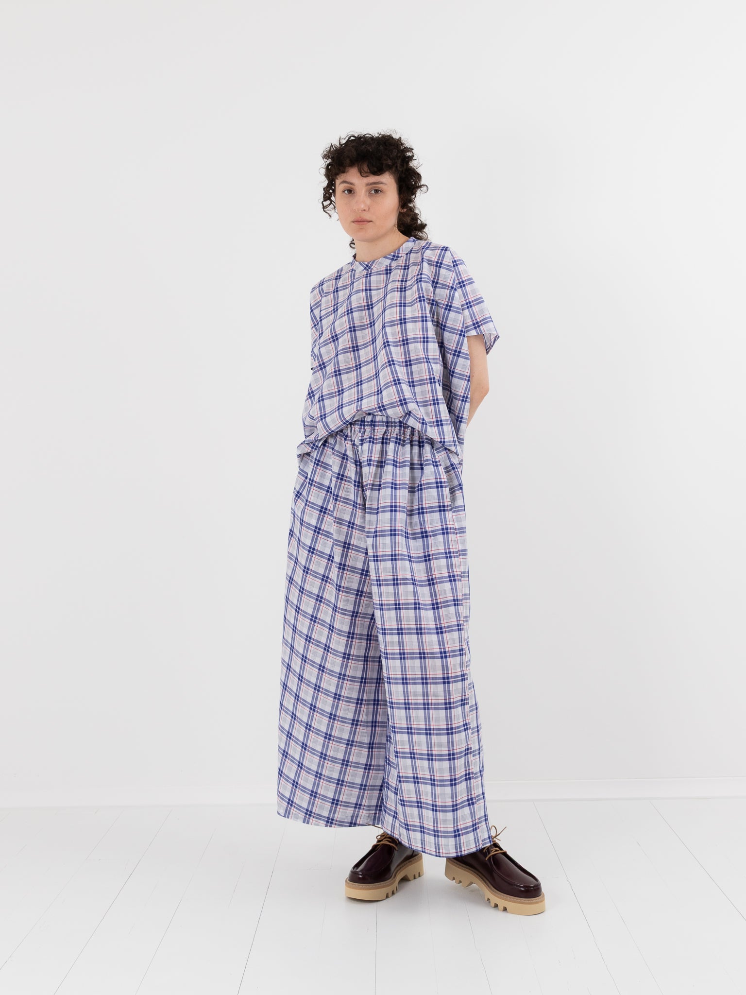 Sofie D'Hoore Parana Pant in Royal Check - SOFIE D'HOORE at Worthwhile - shop PANT